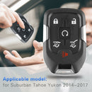6 Buttons Uncut Blade Key Case for Chevrolet Suburban Tahoe GMC Yukon 14-17 A