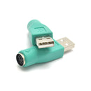 Green PS2 Female to USB Male Port Mouse Adapter Converter Connector for Keyboard