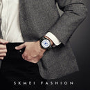 SKMEi Men'S Quartz Watch All Adjustable Strap Waterproof Glass Texture Busi T7V6