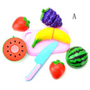 Fruit Vegetable Food Cutting Set Pretend Role Play Kitchen Food Toys for Ki Y4B4