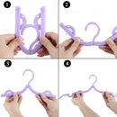10PCS Travel Clothes Hangers Magic Portable Glamorous Plastic Folding Coat  H1Y5