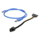 PCI-E 1x to 16x Mining Enhanced Extender Riser Adapter with 4/6/15Pin Port