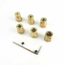 10Pcs/Set 7mm Bore Flexible Coupling Connector Hex Coupler for Car Wheels T
