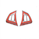 2Pcs Carbon Fiber Style ABS Steering Wheel Button Frame Trim For Bmw X5 E70 W1Y6