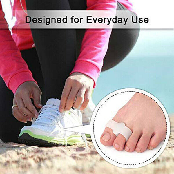 Toe Separator for Bunion with 2 Loops-Toe Spreader Gel Toe Corrector D7S9
