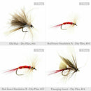 120pcs Fly Fishing Dry Flies Wet Flies Assortment Kit with Waterproof Fly B