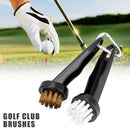 2pcs With Loop Clip Outdoor Golf Club Brushes Round Head Beginner Groove Cleaner