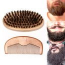 Beard Brush & Beard Comb Boar Bristle Comb Mens Mustache Care Grooming Kit To Nw