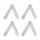 4x Brushed 360 Degree Rotatable Door Pivot Hinge One-Word Hinge Stainless Steel