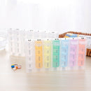 7 Day Weekly Medicine Organizer 28 Slot Pill Dispenser Tablet Storage Pop-Up Box