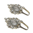 2 Piece Luxury Shiny Curtain Hanger Tieback Wall Mounted Hook Tassel Hook H