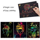 50 Piece Rainbow Magic Paper for Kids Black   Art Crafts Notes Boards Sh Ew