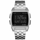 SKMEi Sports Steel Belt Watch Men's Led Digital Waterproof Electronic Watch Y5H8
