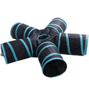 5 Holes Funny Pet Cat Tunnel Play Tubes Balls Collapsible Crinkle Kitten  3C