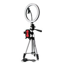 Tripod Phone Holder Clip With Led Ring Light Camera Photography Annular Lam