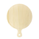 Home Wooden Pizza Paddle Cheese Serving Tray Plate Cutting Chopping Board Round