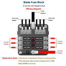 1Set 5A 10A 15A 20A 6-Way Blade Fuse Box For Motorcycle Automobile Boat Marine