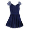 Womens Backless Lace Party Dress Fashion Strapless V Neck Bodycon Sundress