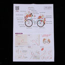 Full Range of Embroidery Starter Kit with Bicycle Floral Partten, Cross Stitch