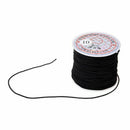 Roll Cord Tape Elastic String 1mm Black Length 24m D8X4
