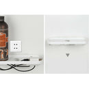 Wall Outlet Charging Shelf Outlet Shelf Rack Tray Mobile Phone Charger White
