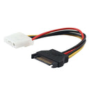 SATA Power Female to Molex Male Adapter Converter Cable, 6-Inch JR