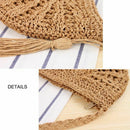 Straw Crossbody Bag Women Weave Shoulder Bag Round Summer Beach Purse and H U1F4