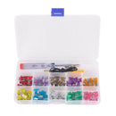 100 Auto Flat Fuses 3/4/5 / 7.5 / 10/15/20/25/30 / 35A + Test Pin