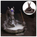 Dragon Ceramic Backflow Cone Incense Burner Dragon Smoke Holder "Dragon Lot