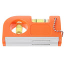 Mini Level Ruler with Magnet Base V Stripe Spirit Level Bubble Clamp Keychain