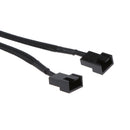 2pcs 4Pin  to 2x 3/4pin Fan Splitter Power Cable Sleeved Braided for PC
