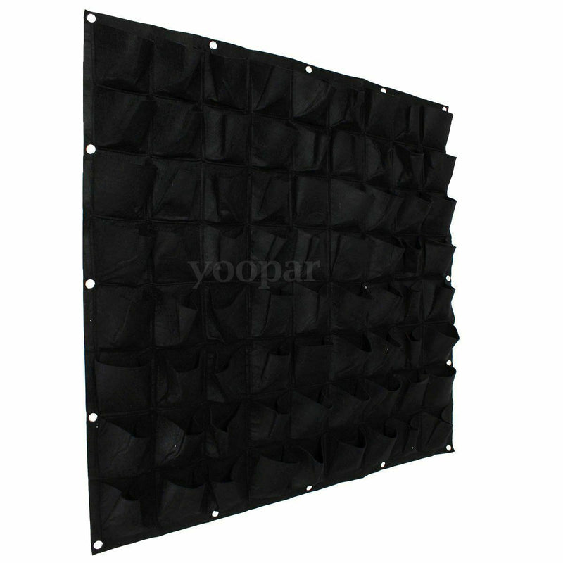 2Pcs  Garden Plant Wall Hanging Grow Bag Sack 72 Pockets And 18