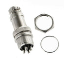 5 Pcs 16mm 4-Pin GX16-4 Aviation Plug Metal Male Female Panel Connector