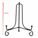 (4 Pack) 6 inch Iron Display Stand, Black Iron Easel Plate Display Photo Ho