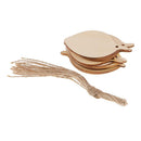 100Pcs Leaf Shape Wood Pieces Hanging Gift Tags Notes Message Reminder Board