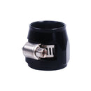 AN-12 Aluminium Alloy HOSE END FINISHER Fuel Water Oil Pipe CLIP Clamp Black