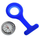 Nurses Brooch Silicone Rubber Tunic Fob Watch Blue K8F4