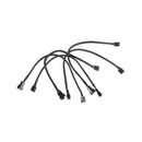 5Pcs PWM Connector Extension Power Cable Black For Computer Case Fan 4Pin LJ