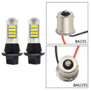 1Pair 1156 BA15S 42SMD Switch Back LED White DRL & Amber Turn Signal Light T0T6