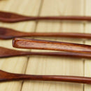 Wooden Forks, 5 Pieces Eco-friendly Japanese Wood Salad Dinner Fork Tablewa D4V8