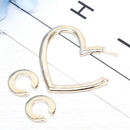 Fashion 3pcs/Set Heart Drop Dangle Earrings Statement Ear Studs Ear Clip Jewel%!