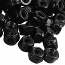 M3x0.5mm Zinc Plated Nylon Insert Hex Lock Nuts Black 100pcs Q6N8