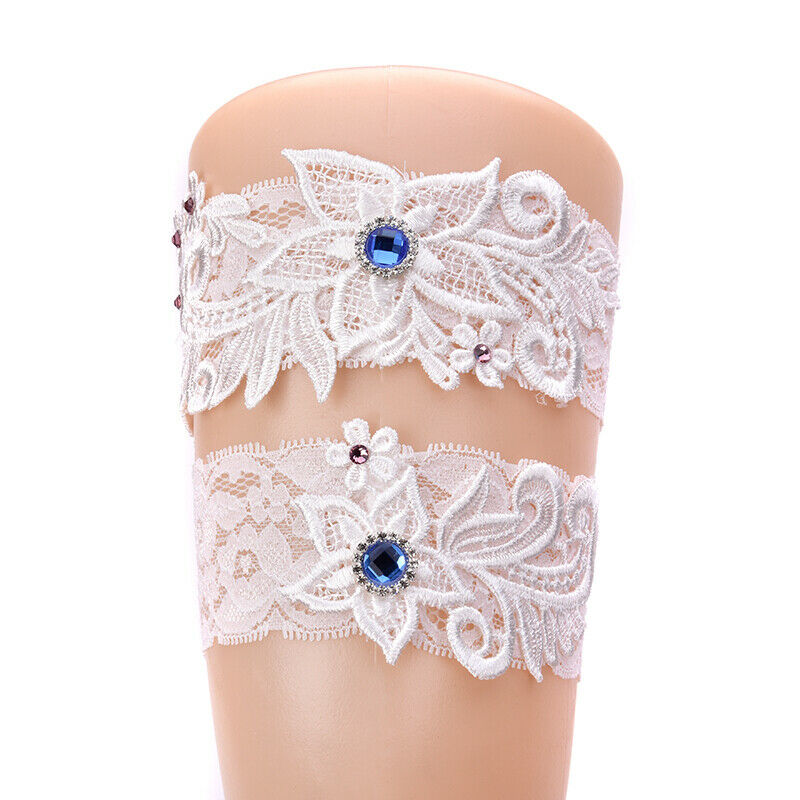 2pcs/set Women Wedding Leg Ring Garter White Lace Bride Garters Belt Fashion  Gw