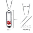 Necklace 55cm with urn pendant for reminders collection - emergency symbol