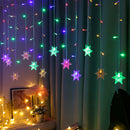 96LED Snowflake String Lights Waterproof Room Holiday Fairy Lights EU Plug