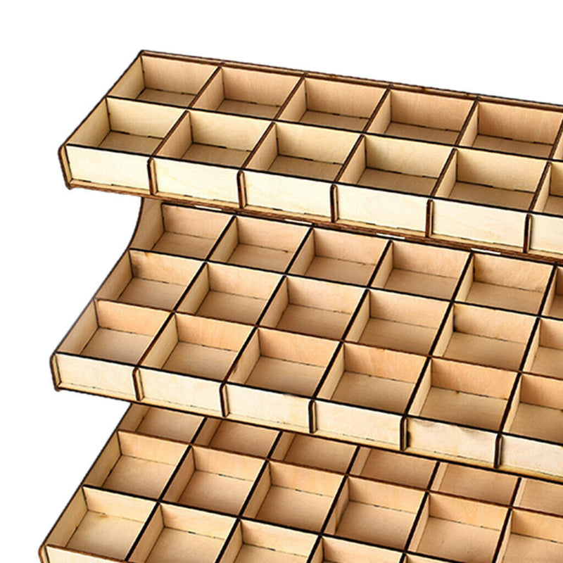 DIY Wooden Paint Rack Ink Storage Organizer 3-layer 54-grid