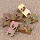 100Pcs Auto Car Mixed Door Trim Panel Clip Fastener Fixed Screw U Gasket Clip