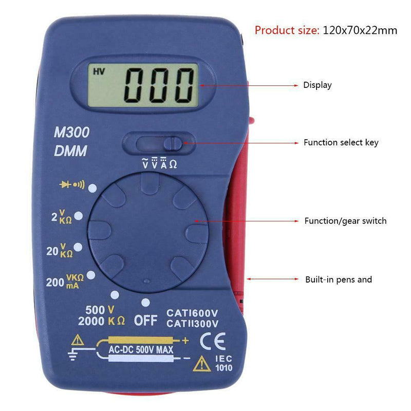 Digital Multimeter M300 Ultra-thin Mini Pocket Integrated Multimeter