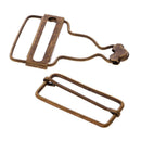 Set of 6 Bronze Dungaree Fasteners Clip Brace Buckles for Suspenders 38mm