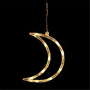 LED Twinkle Moon Star Window Curtain Fairy Lights Display Warm White Romantic